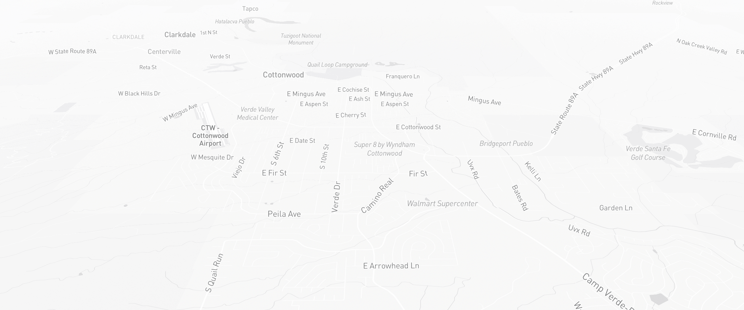 Neighborhood map of Cottonwood, AZ — the area served by Life Insurance Agents of Cottonwood Group